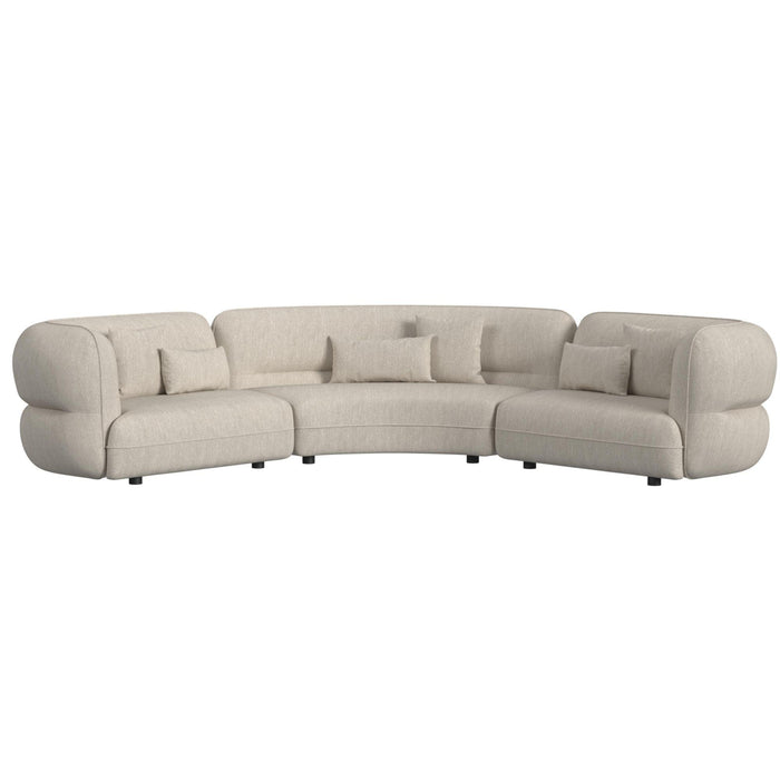 Four Seasons LHF Loveseat in Woolen Camel with 2 Pillows - Vida Furniture (Laredo,TX)