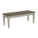 Farmington Storage Dining Bench in Medium Brown and Washed Stone - Vida Furniture (Laredo,TX)
