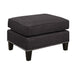 Erica 497 Ottoman W/Chrome Nail Heirloom Charcoal (ISTA 3) - Vida Furniture (Laredo,TX)