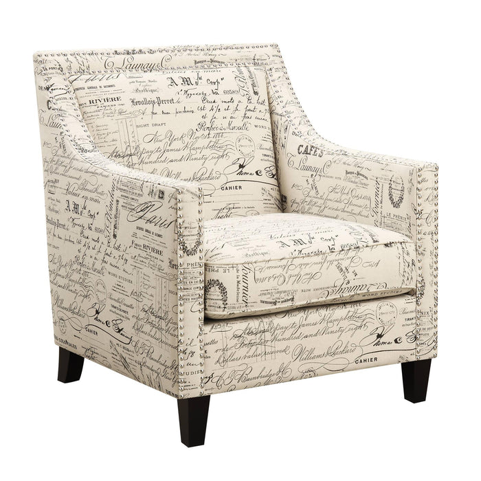 Erica 497 Chair W/Chrome Nails French Script (ISTA 3) - Vida Furniture (Laredo,TX)