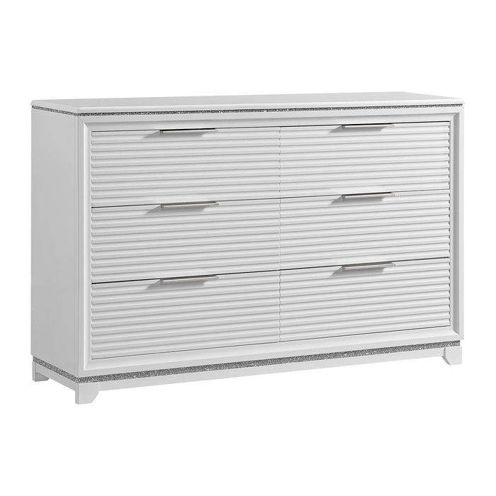 Denmark 6-Drawer Dresser in White