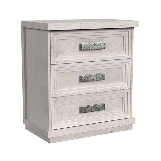 Avalanche 3-Drawer Nightstand with USB in Antique White - Vida Furniture (Laredo,TX)