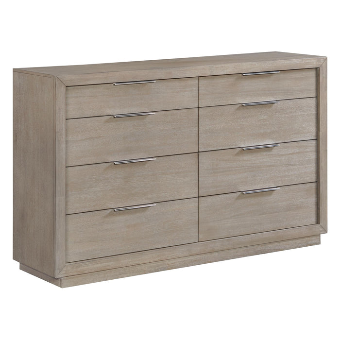 Arcadia 8-Drawer Dresser in Grey - Vida Furniture (Laredo,TX)