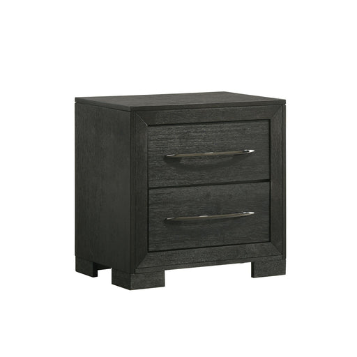 Allan 2-Drawer Nightstand in Black - Vida Furniture (Laredo,TX)