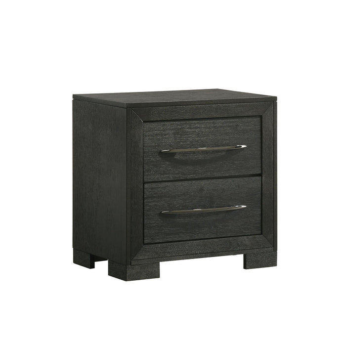Allan 2-Drawer Nightstand in Black - Vida Furniture (Laredo,TX)