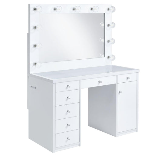 Amia Complete Dressing Table with Lightbulbs - Vida Furniture (Laredo,TX)