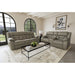 Engage Motion Loveseat with Console in Corral Grey - Vida Furniture (Laredo,TX)