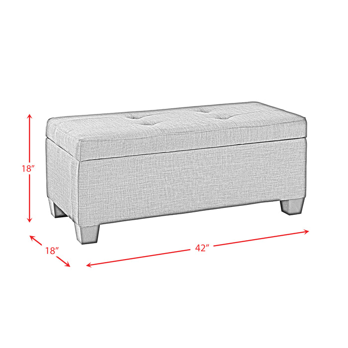 Ethan 3Pk Storage Bench with 2 Ottoman in Heirloom Blue (ISTA3A) - Vida Furniture (Laredo,TX)