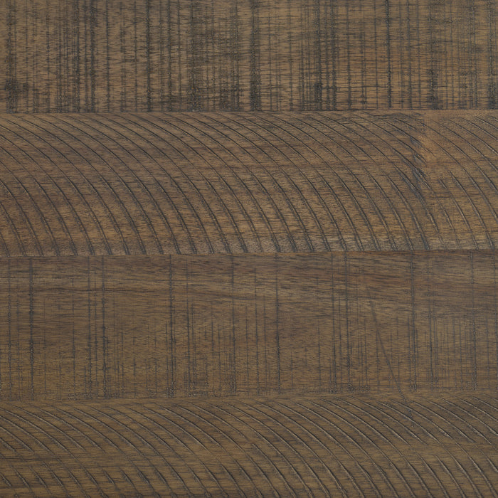 Farmington Storage Dining Bench in Medium Brown and Washed Stone - Vida Furniture (Laredo,TX)