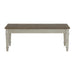 Farmington Storage Dining Bench in Medium Brown and Washed Stone - Vida Furniture (Laredo,TX)