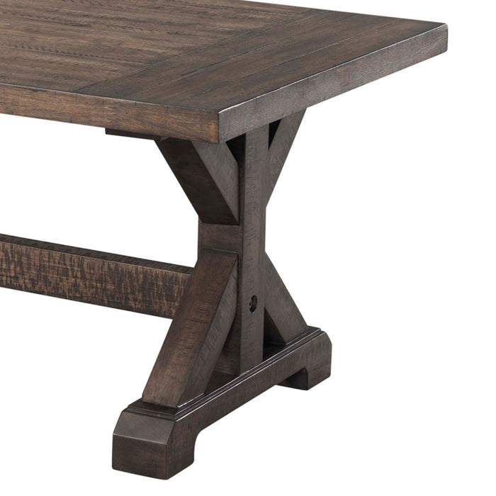 Finn Trestle Base Coffee Table - Vida Furniture (Laredo,TX)