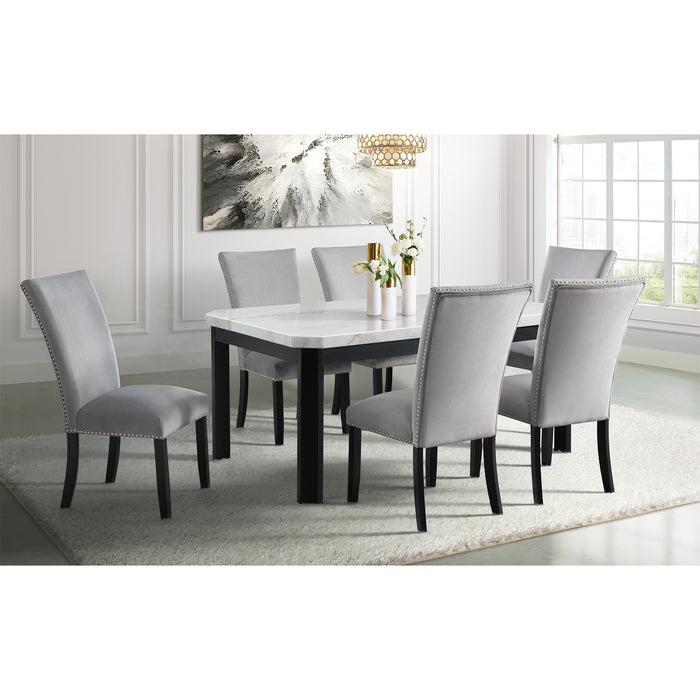 Francesca White Standard Height Dining Table - Vida Furniture (Laredo,TX)