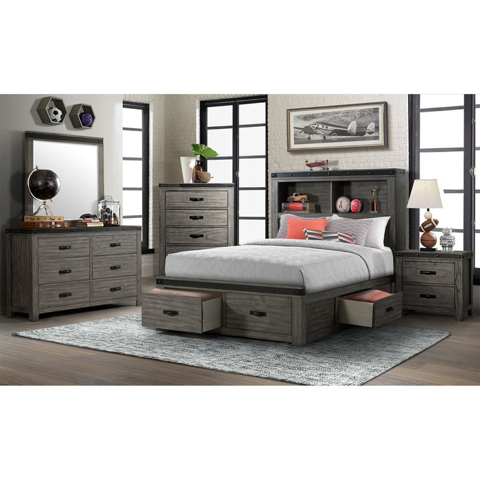 Wade Youth Platform Storage Bed - Vida Furniture (Laredo,TX)