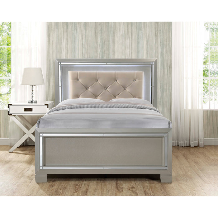 Platinum Youth Platform Bed - Vida Furniture (Laredo,TX)