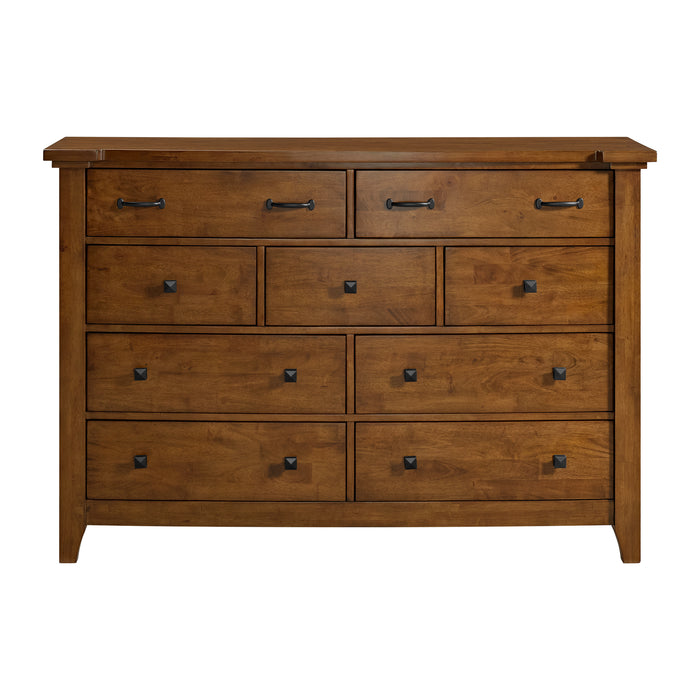 Gage 9-Drawer Dresser in Chestnut - Vida Furniture (Laredo,TX)