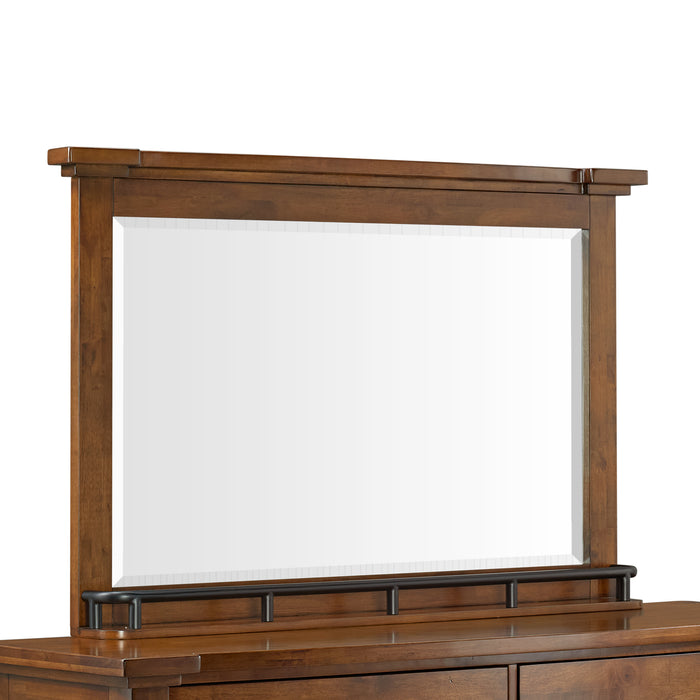 Gage Dresser & Mirror Set in Chestnut - Vida Furniture (Laredo,TX)