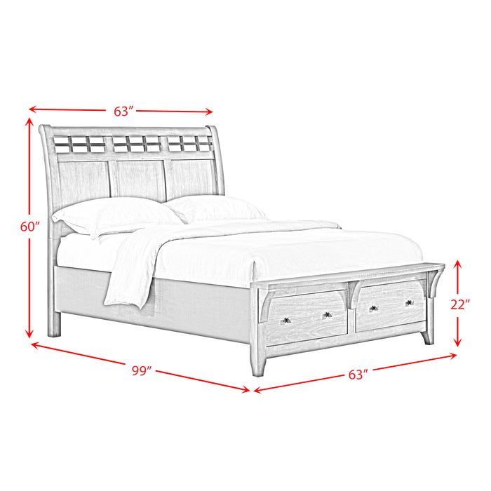 Gage Sleigh Storage Bedroom Set - Vida Furniture (Laredo,TX)