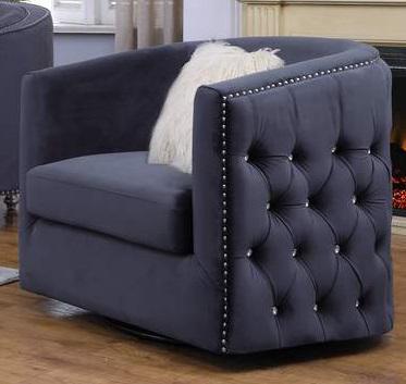 Galaxy Home Afreen Upholstered Chair in Gray GHF-808857772725 - Vida Furniture (Laredo,TX)
