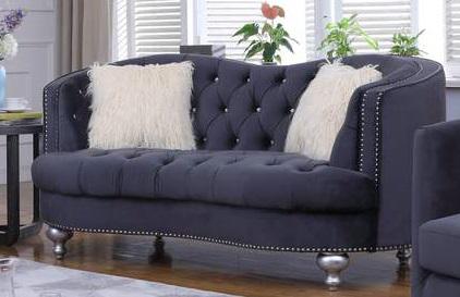 Galaxy Home Afreen Upholstered Loveseat in Gray GHF-808857661579 - Vida Furniture (Laredo,TX)