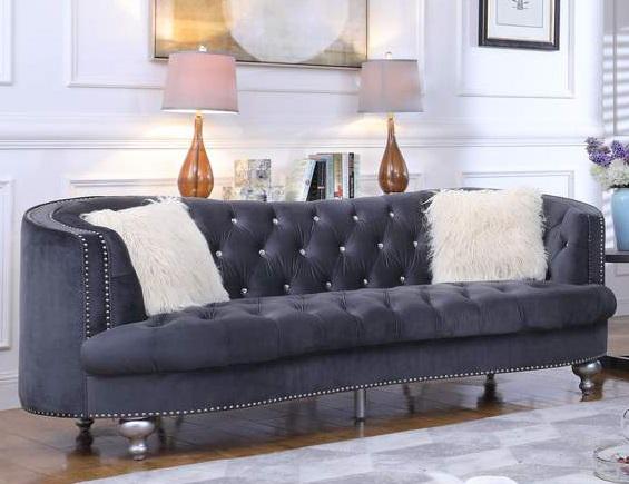 Galaxy Home Afreen Upholstered Sofa in Gray GHF-808857689542 - Vida Furniture (Laredo,TX)
