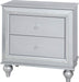 Galaxy Home Amber 2 Drawer Nightstand in Silver GHF-808857994028 - Vida Furniture (Laredo,TX)