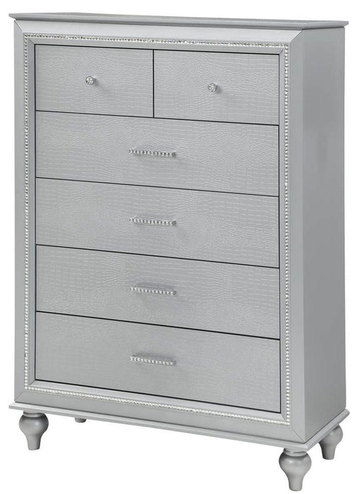 Galaxy Home Amber 6 Drawer Chest in Silver GHF-808857835819 - Vida Furniture (Laredo,TX)