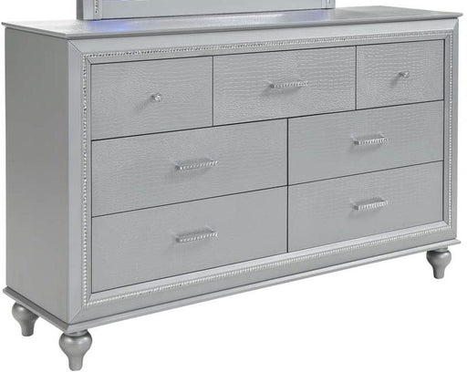 Galaxy Home Amber 7 Drawer Dresser in Silver GHF-808857997609 - Vida Furniture (Laredo,TX)