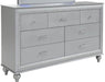 Galaxy Home Amber 7 Drawer Dresser in Silver GHF-808857997609 - Vida Furniture (Laredo,TX)