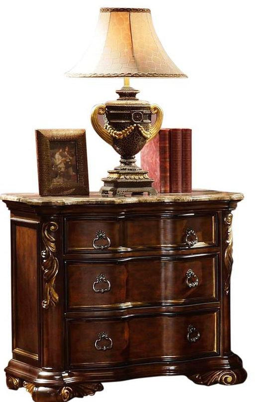 Galaxy Home Bella 3 Drawer Nightstand in Dark Walnut GHF-808857778543 - Vida Furniture (Laredo,TX)