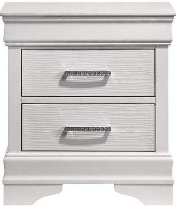 Galaxy Home Brooklyn 2 Drawer Nightstand in White GHF-733569236305 - Vida Furniture (Laredo,TX)