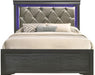 Galaxy Home Brooklyn King Panel Bed in Metallic Grey GHF-733569265367 - Vida Furniture (Laredo,TX)