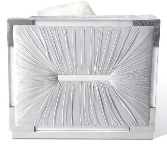 Galaxy Home Contempo Chair in Silver GHF-808857618122 - Vida Furniture (Laredo,TX)