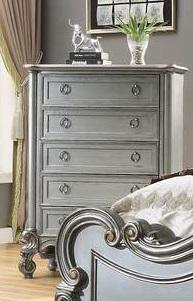Galaxy Home Destiny 5 Drawer Chest in Silver GHF-808857995490 - Vida Furniture (Laredo,TX)