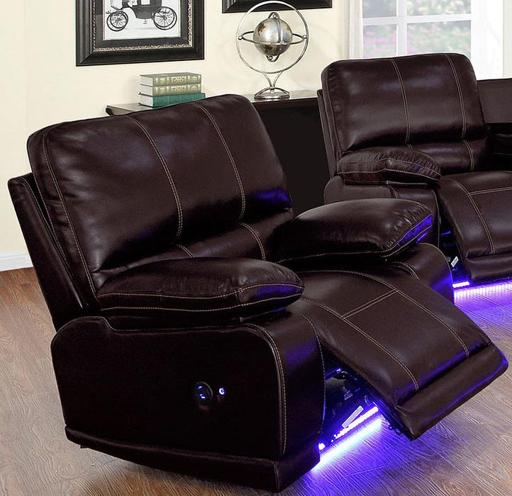 Galaxy Home Electron Power Recliner Chair in Brown GHF-808857873125 - Vida Furniture (Laredo,TX)