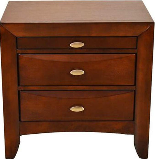 Galaxy Home Emily 3 Drawer Nightstand in Cherry GHF-808857649058 - Vida Furniture (Laredo,TX)