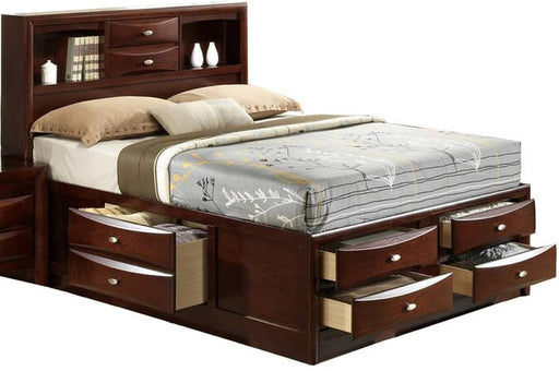 Galaxy Home Emily King Storage Bed in Cherry GHF-808857672506 - Vida Furniture (Laredo,TX)