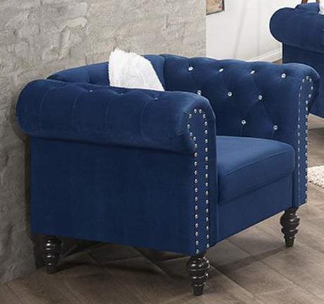 Galaxy Home Emma Chair in Navy Blue GHF-808857642233 - Vida Furniture (Laredo,TX)