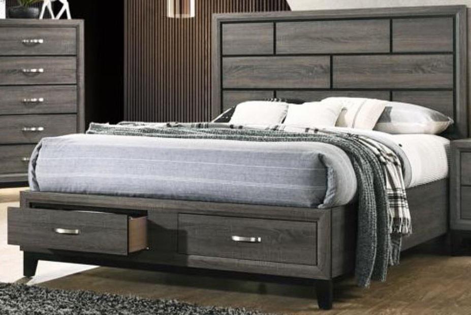 Galaxy Home Hudson Queen Storage Bed in Foil Grey GHF-808857681980