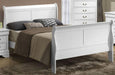 Galaxy Home Louis Phillipe Full Sleigh Bed in White GHF-808857887658 - Vida Furniture (Laredo,TX)