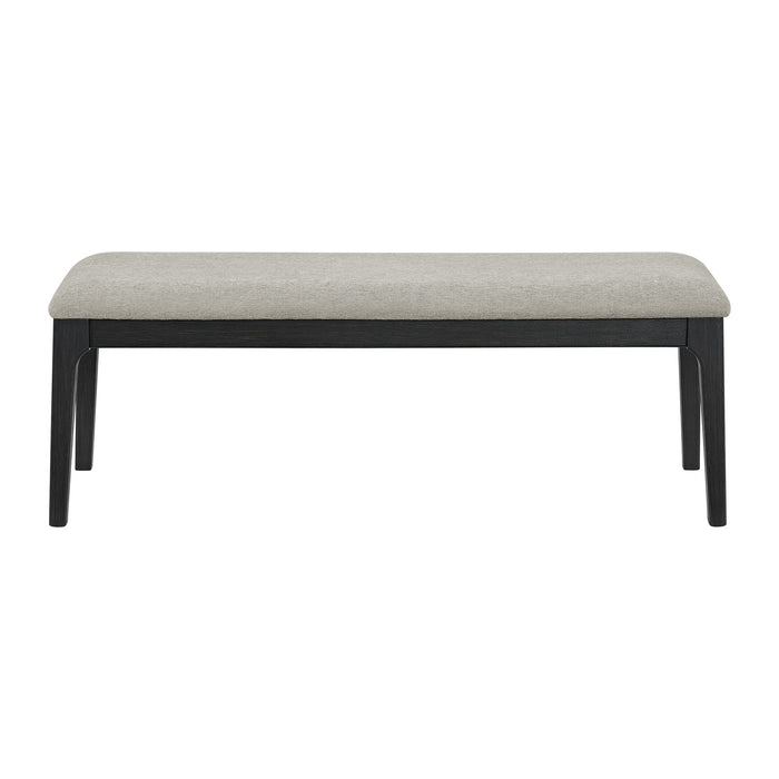 Garcia 6PC Dining Set with Table, 4 Chairs, and Bench in Black - Vida Furniture (Laredo,TX)