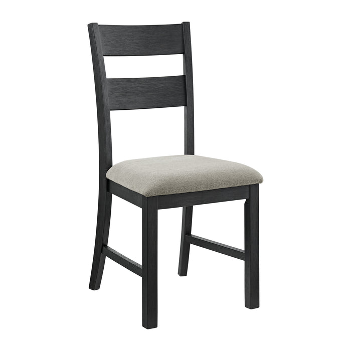 Garcia 6PC Dining Set with Table, 4 Chairs, and Bench in Black - Vida Furniture (Laredo,TX)