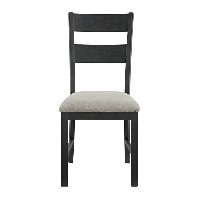 Garcia 6PC Dining Set with Table, 4 Chairs, and Bench in Black - Vida Furniture (Laredo,TX)