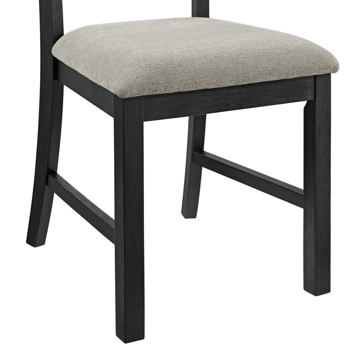 Garcia 6PC Dining Set with Table, 4 Chairs, and Bench in Black - Vida Furniture (Laredo,TX)