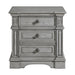 Glenmore 3-Drawer Nightstand with USB in Aged Grey - Vida Furniture (Laredo,TX)