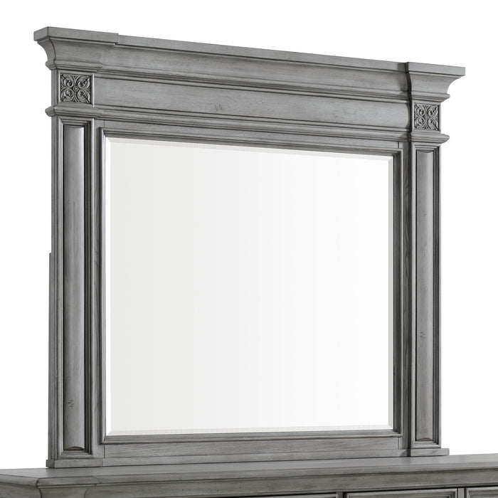 Glenmore Dresser and Mirror Set in Aged Grey - Vida Furniture (Laredo,TX)