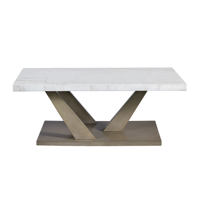 Greta Rectangular Coffee Table in grey - Vida Furniture (Laredo,TX)