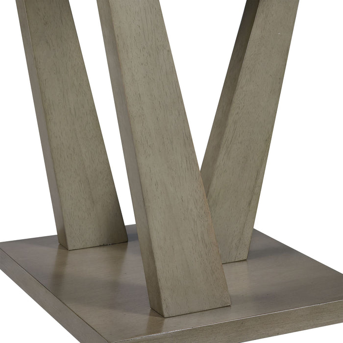 Greta Square End Table in grey - Vida Furniture (Laredo,TX)