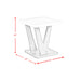 Greta Square End Table in grey - Vida Furniture (Laredo,TX)