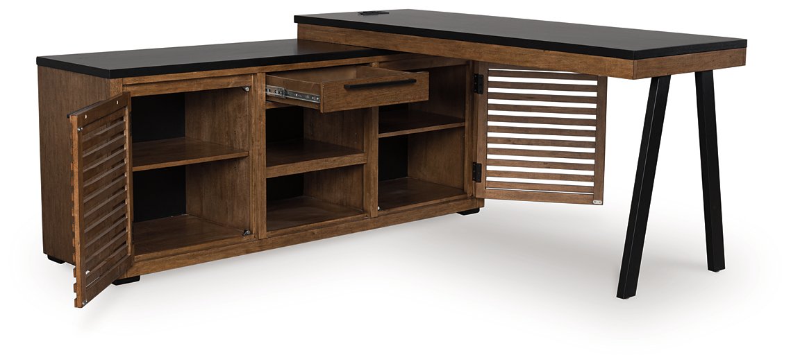 Kallari Credenza with Desk Return - Vida Furniture (Laredo,TX)