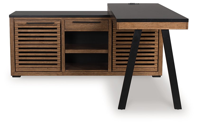 Kallari Credenza with Desk Return - Vida Furniture (Laredo,TX)